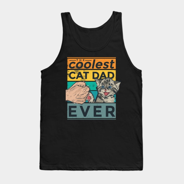 The Coolest Cat Dad Ever Tank Top by SamiSam